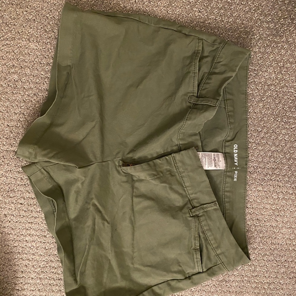 Olive green pixie shorts never worn